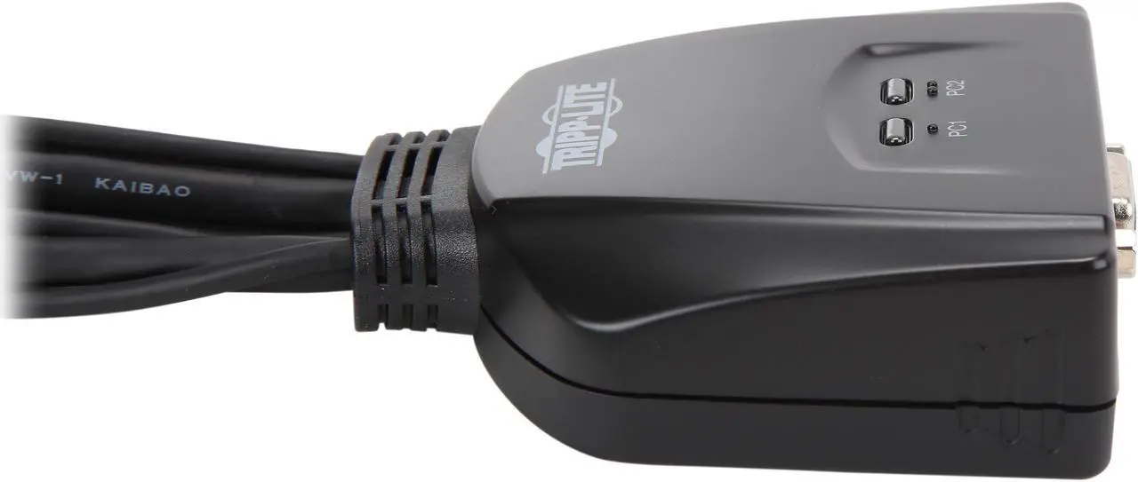 Alt view image 6 of 6 - Tripp Lite 2-Port USB / VGA KVM Switch Cable w/ Audio & Peripheral Sharing (B032-VU2)