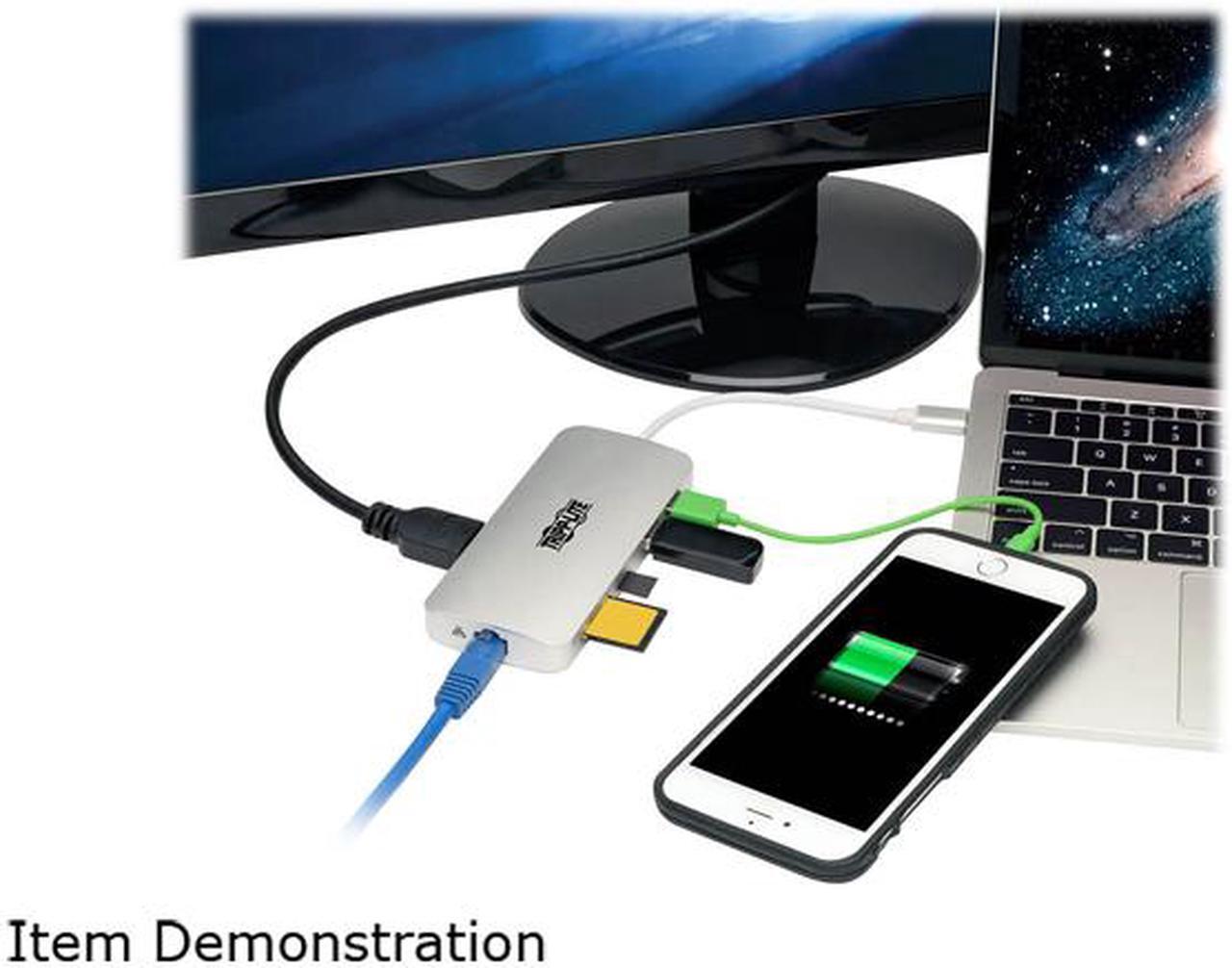 Alt view image 8 of 8 - Tripp Lite USB C Docking Station 4k w/USB Hub HDMI SD/Micro SD Gbe Charging (U442-DOCK11-S)