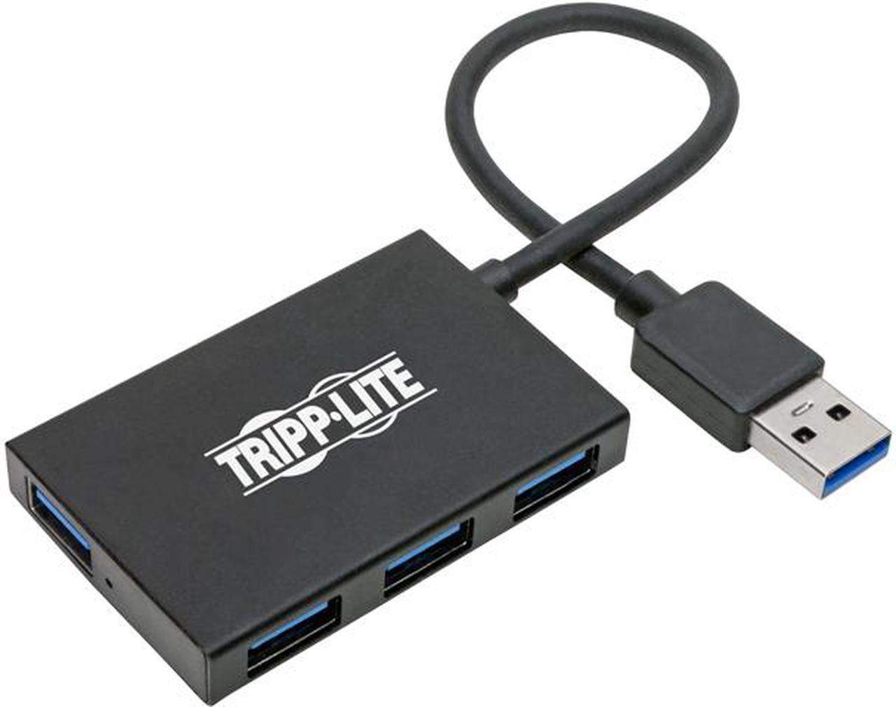 Tripp Lite USB 3.0 SuperSpeed Slim Hub, 5 Gbps - 4 USB-A Ports, Portable, Aluminum