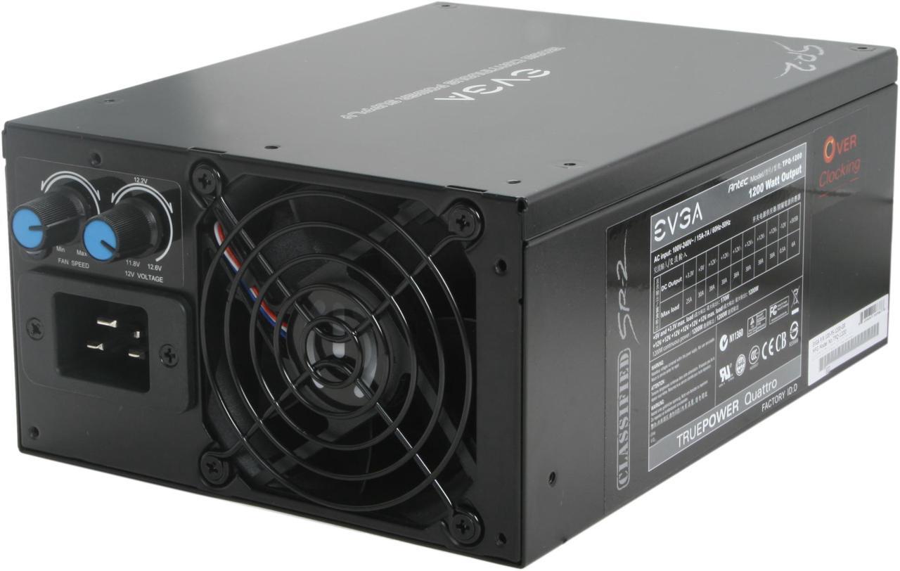 Main image of EVGA Classified SR-2 100-PS-1200-GR 1200 W ATX12V / EPS12V SLI Ready CrossFire Certified 80 PLUS SILVER Certified Modular Active PFC Power Supply