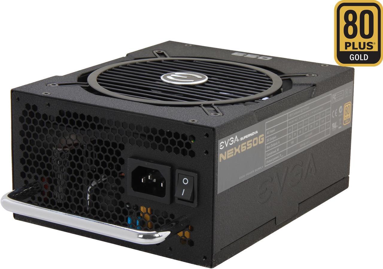 EVGA SuperNOVA NEX 650 G 80 PLUS GOLD Certified 650W Active PFC ATX12V v2.31/EPS 12V v2.91 SLI Ready 
CrossFire Ready Full Modular PSU 10 Year Warranty 120-PG-0650-GR NEW 4th Gen CPU Certified Haswell Ready Power Supply