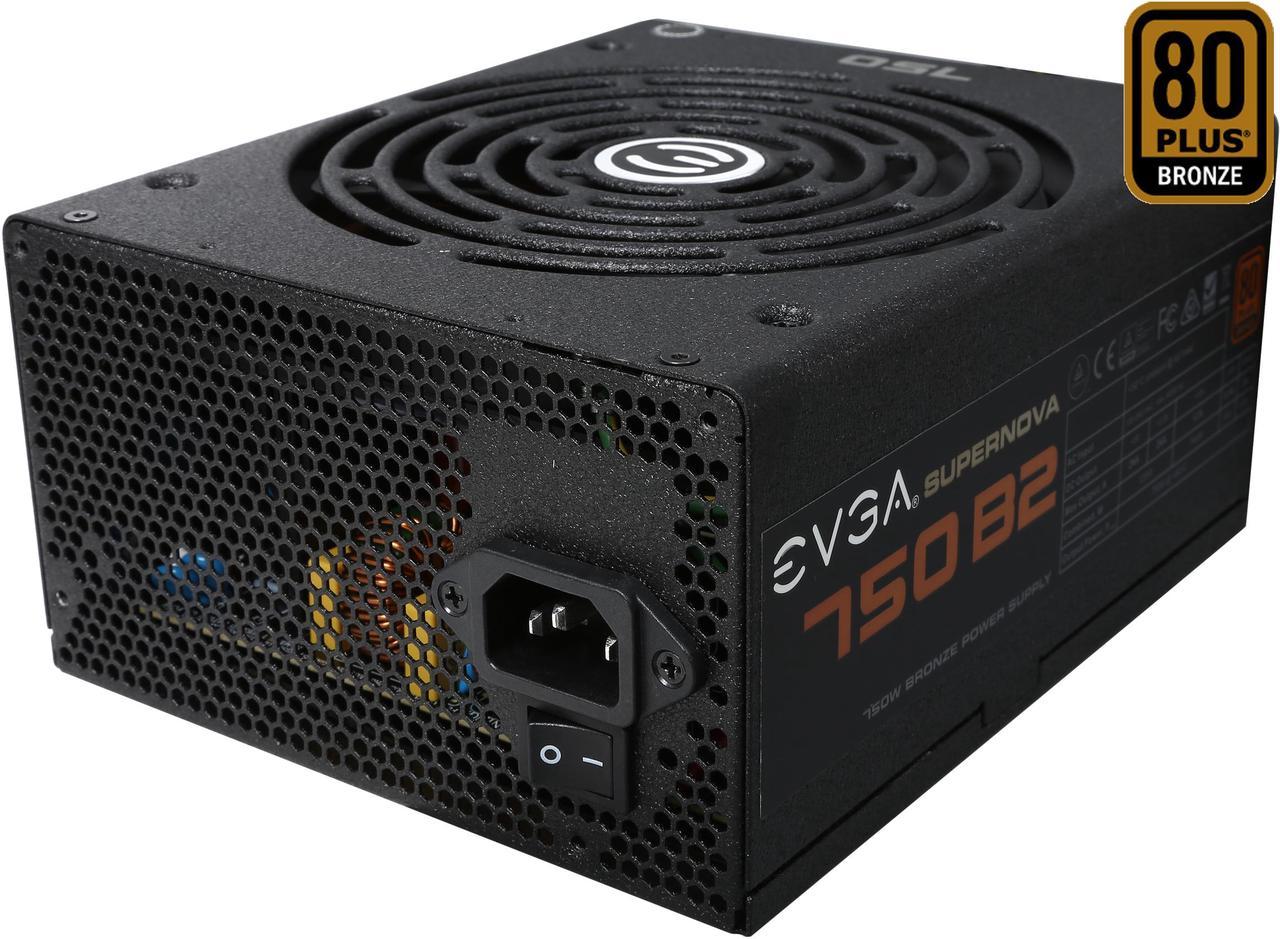 EVGA SuperNOVA 750 B2 110-B2-0750-VR 80+ BRONZE 750W Semi Modular Includes FREE Power On Self Tester Power Supply