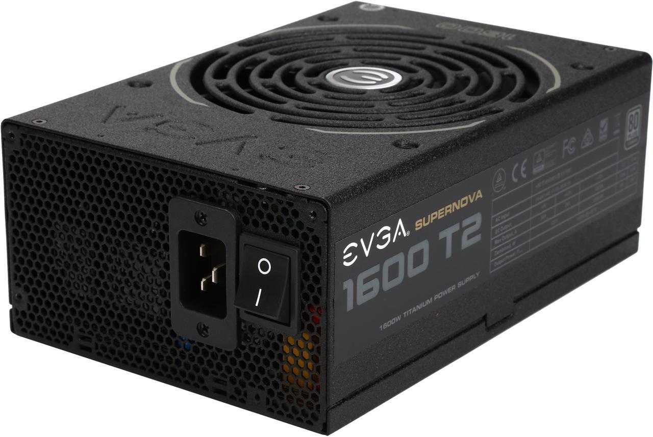 EVGA SuperNOVA 1600 T2 220-T2-1600-X1 80+ TITANIUM 1600W Fully Modular EVGA ECO Mode Includes FREE Power On Self Tester Power Supply