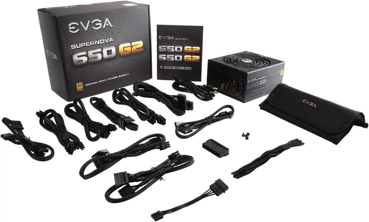 Alt view image 8 of 7 - EVGA SuperNOVA 650 G2 220-G2-0650-Y1 80+ GOLD 650W Fully Modular EVGA ECO Mode Includes FREE Power On Self Tester Power Supply