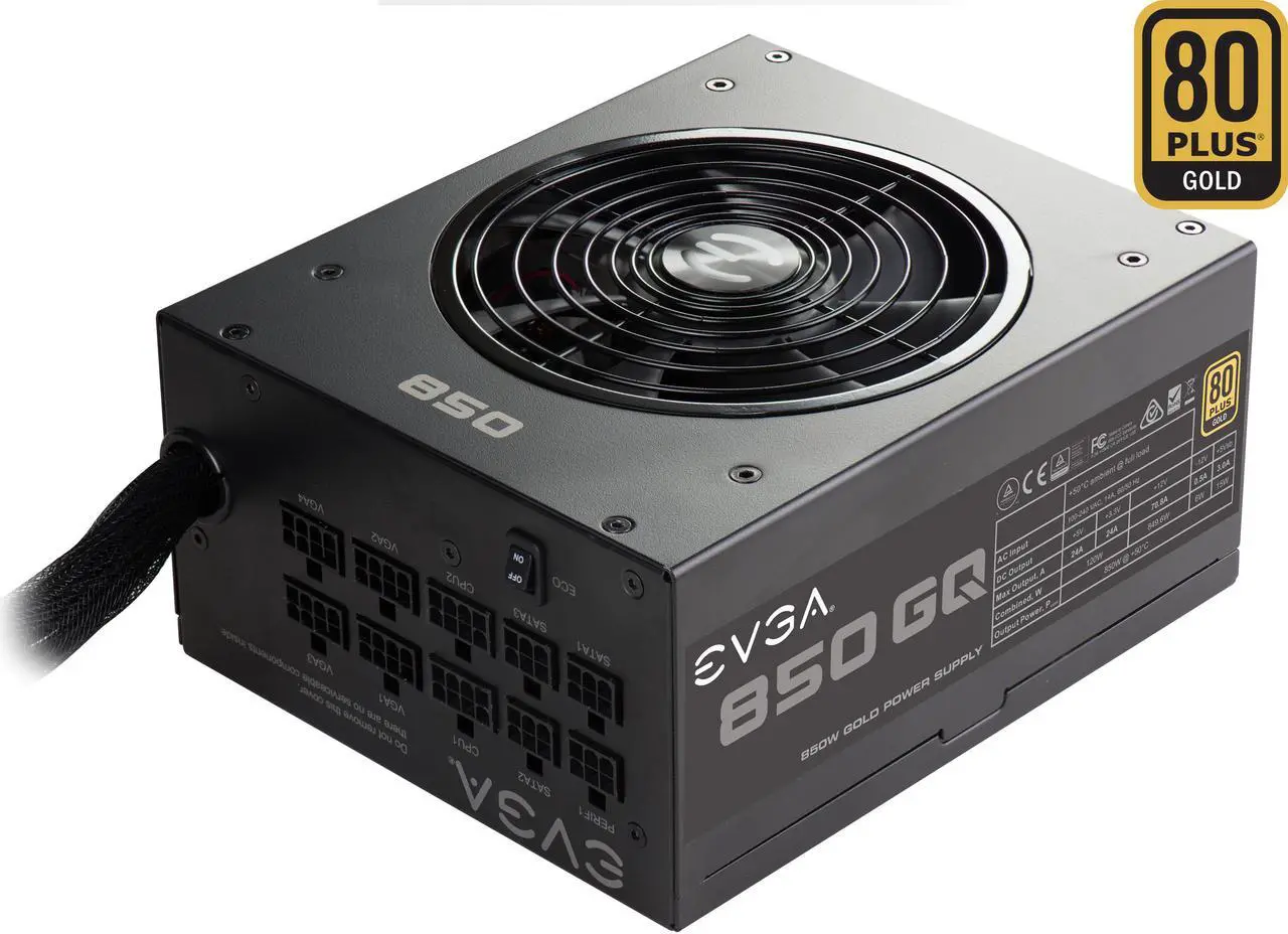 Alt view image 2 of 9 - EVGA 850 GQ 210-GQ-0850-V1 80+ GOLD 850W Semi Modular EVGA ECO Mode Power Supply