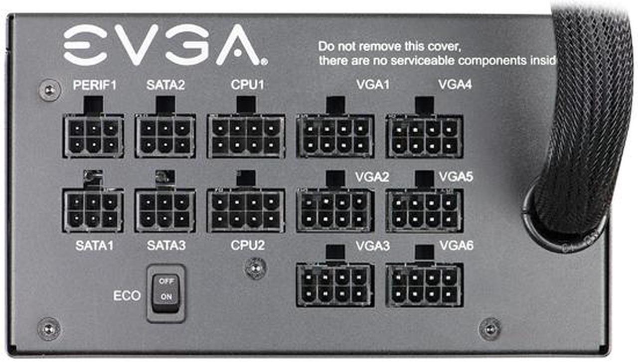 Alt view image 2 of 8 - EVGA 1000 GQ (210-GQ-1000-V3) 1000W ATX SLI Ready CrossFire Ready 80 PLUS GOLD Certified Semi-Modular Active PFC Power Supply
