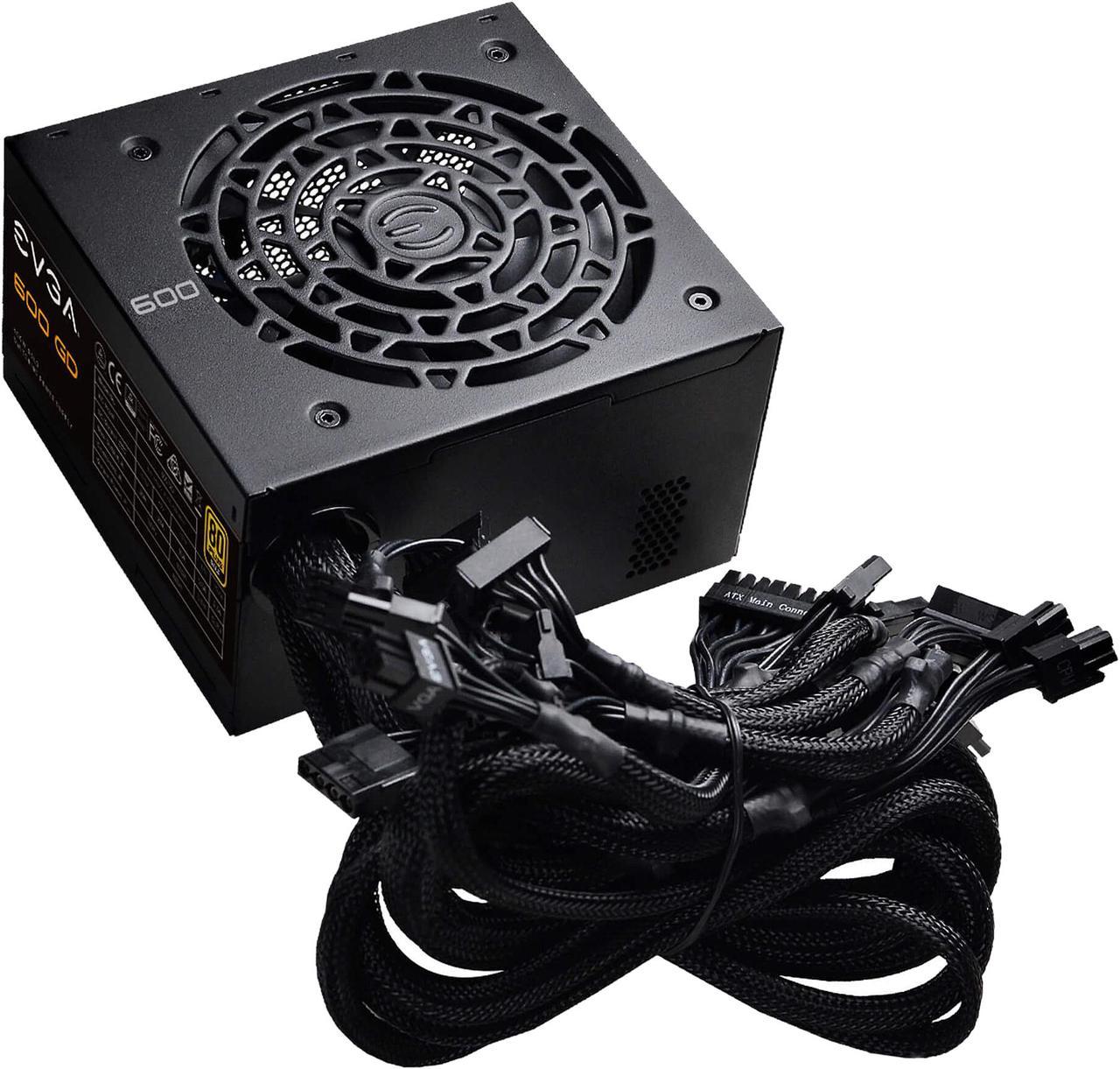 EVGA 600 GD 100-GD-0600-V1 600 W ATX12V / EPS12V 80 PLUS GOLD Certified Non-Modular Active PFC Power Supply