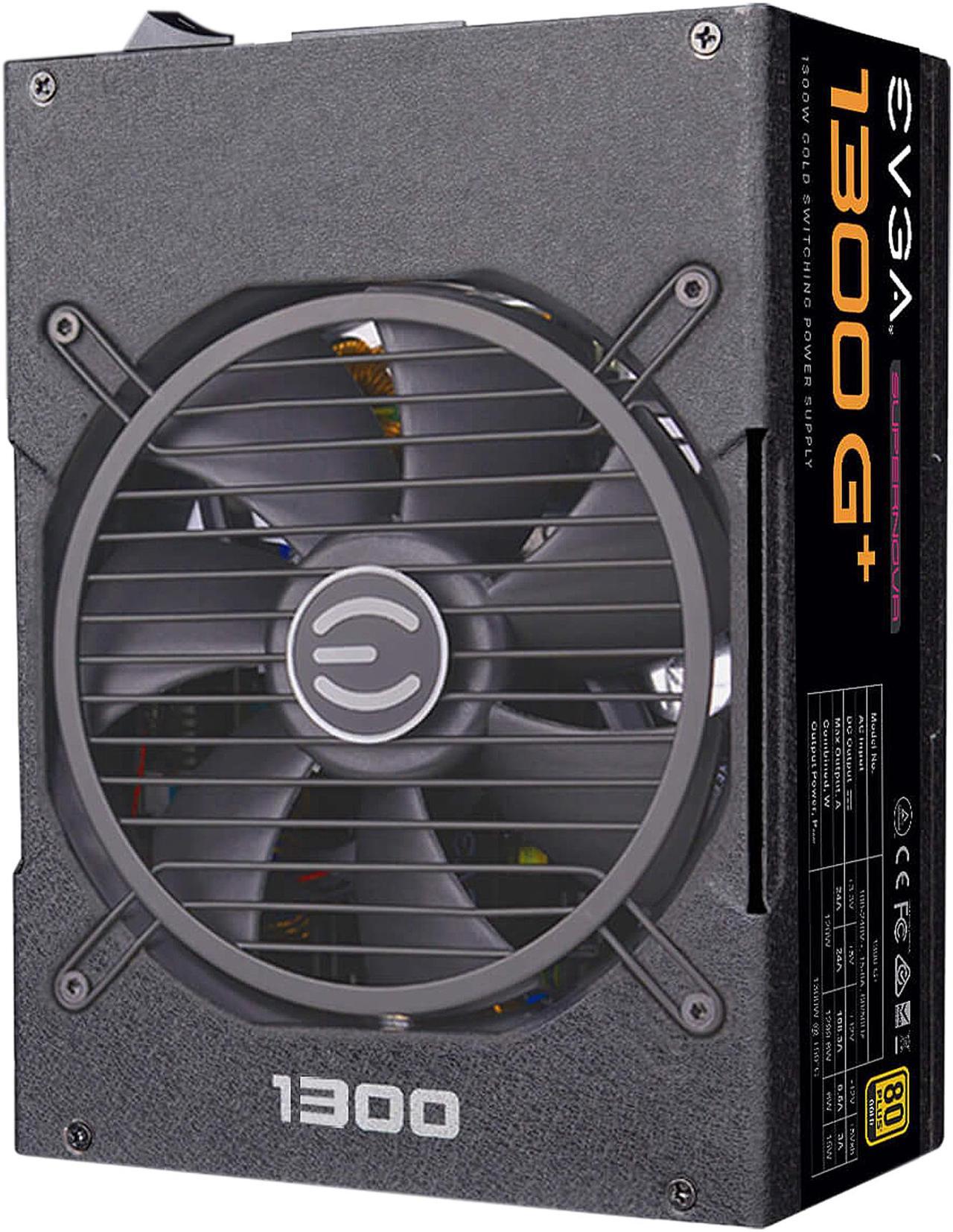 EVGA SuperNOVA 1300 G+, 80+ GOLD 1300W, Fully Modular, 10 Year Warranty, Includes FREE Power On Self Tester, Power Supply - 220-GP-1300-X1