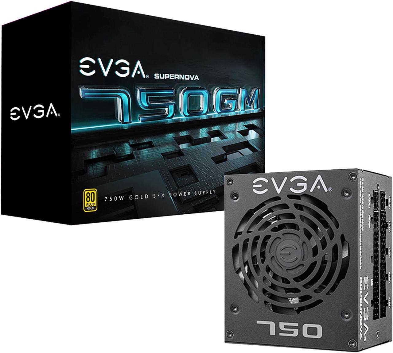 Main image of EVGA SuperNOVA 750 GM 123-GM-0750-X1 80 PLUS Gold 750W, Fully Modular, ECO Mode with FDB Fan, Includes Power ON Self Tester, SFX Form Factor, Power Supply