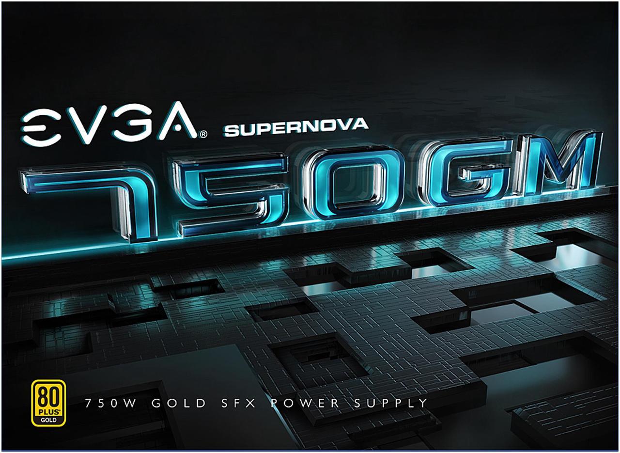 Alt view image 9 of 9 - EVGA SuperNOVA 750 GM 123-GM-0750-X1 80 PLUS Gold 750W, Fully Modular, ECO Mode with FDB Fan, Includes Power ON Self Tester, SFX Form Factor, Power Supply
