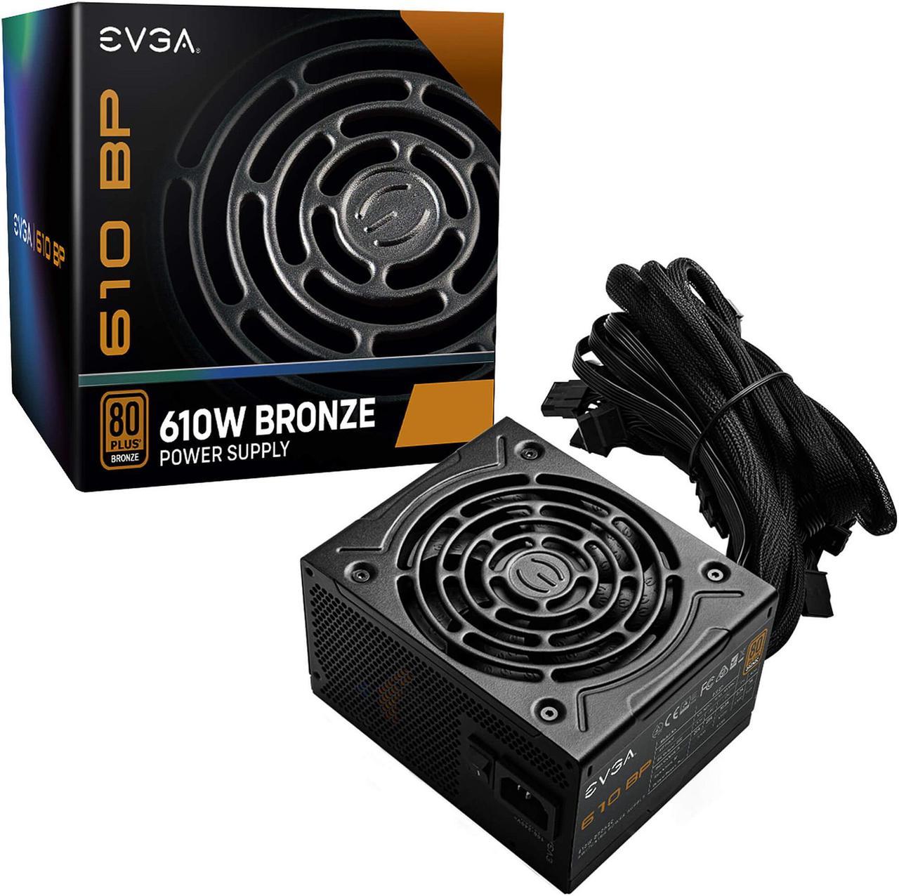 EVGA 610 BP, 80+ BRONZE 610W, 3 Year Warranty, Power Supply 100-BP-0610-K1