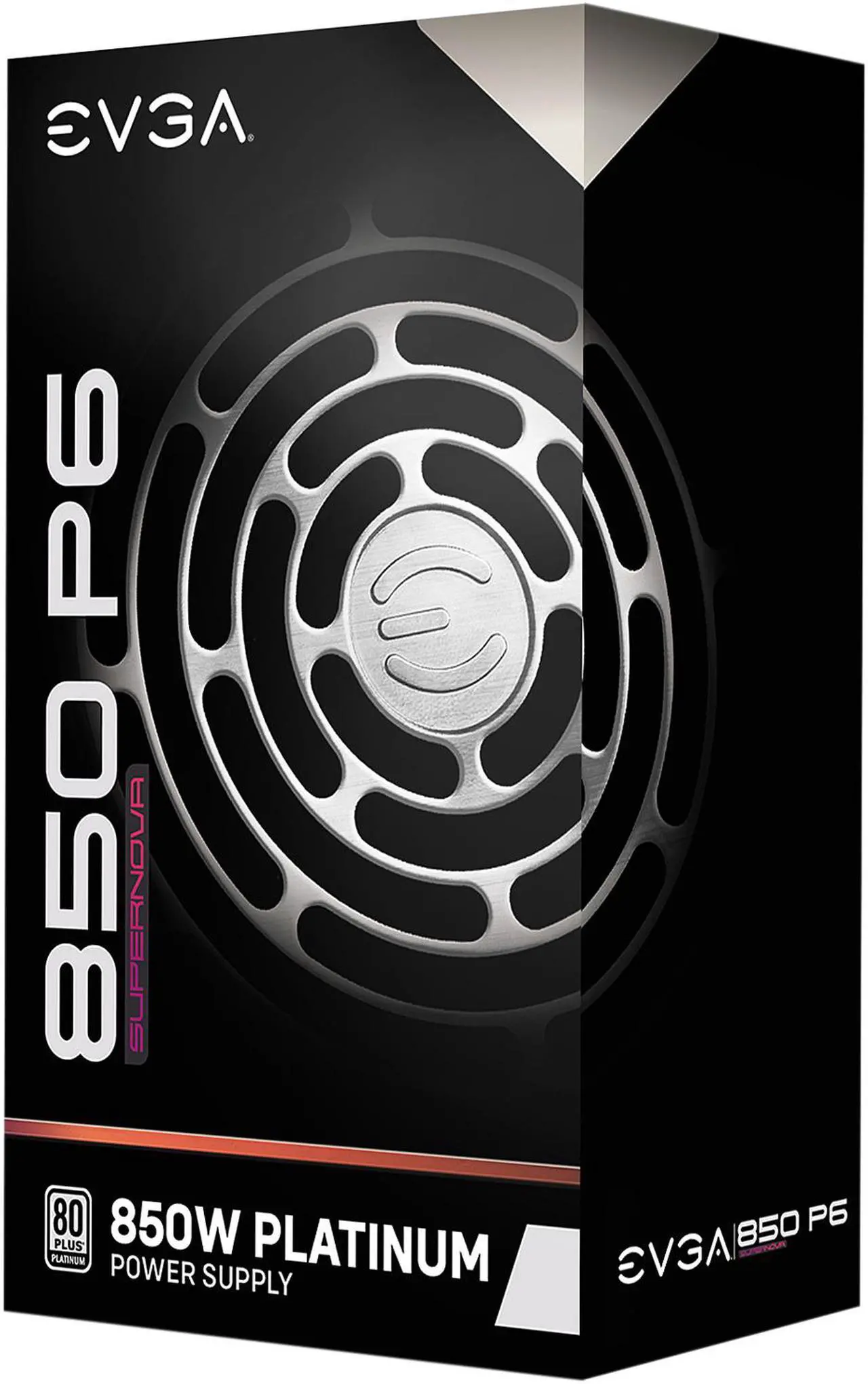 Alt view image 8 of 9 - EVGA SuperNOVA 850 P6, 80 Plus Platinum 850W, Fully Modular, Eco Mode with FDB Fan, 10 Year Warranty, Includes Power ON Self Tester, Compact 140mm Size, Power Supply 220-P6-0850-X1