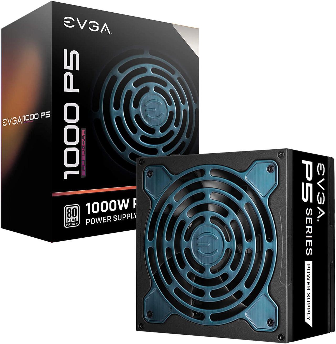 EVGA SuperNOVA 1000 P5, 80 Plus Platinum 1000W, Fully Modular, Eco Mode with FDB Fan, 10 Year Warranty, Includes Power ON Self Tester, Compact 150mm Size, Power Supply 220-P5-1000-X1