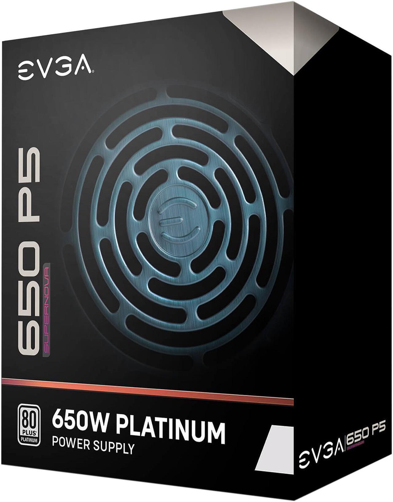 Alt view image 8 of 9 - EVGA SuperNOVA 650 P5, 80 Plus Platinum 650W, Fully Modular, Eco Mode with FDB Fan, 10 Year Warranty, Includes Power ON Self Tester, Compact 150mm Size, Power Supply 220-P5-0650-X1