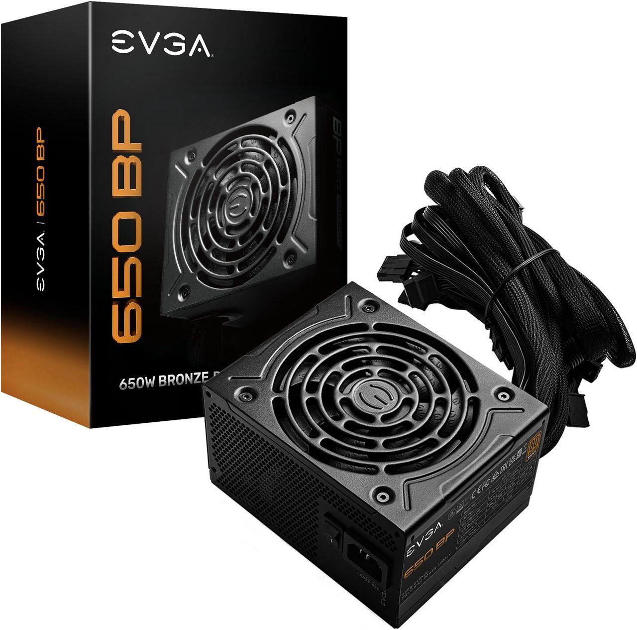 EVGA 650 BP, 80+ BRONZE 650W, 3 Year Warranty, Compact 120mm Size, Power Supply 100-BP-0650-K1