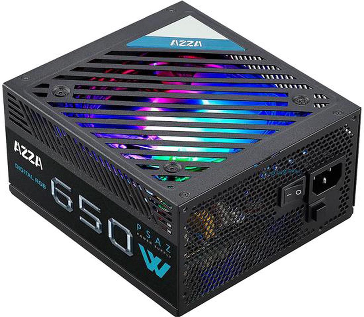 AZZA PSAZ-650W ARGB French Version 650 W Intel ATX12V 80 PLUS BRONZE Certified Non-Modular Power Supply