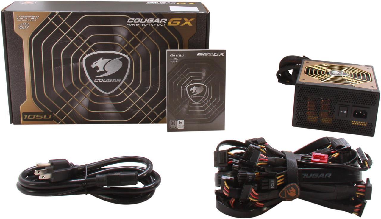 Alt view image 8 of 7 - COUGAR COUGAR-GX1050 1050 W ATX12V / EPS12V SLI Ready CrossFire Ready 80 PLUS GOLD Certified Semi-Modular Active PFC Power Supply