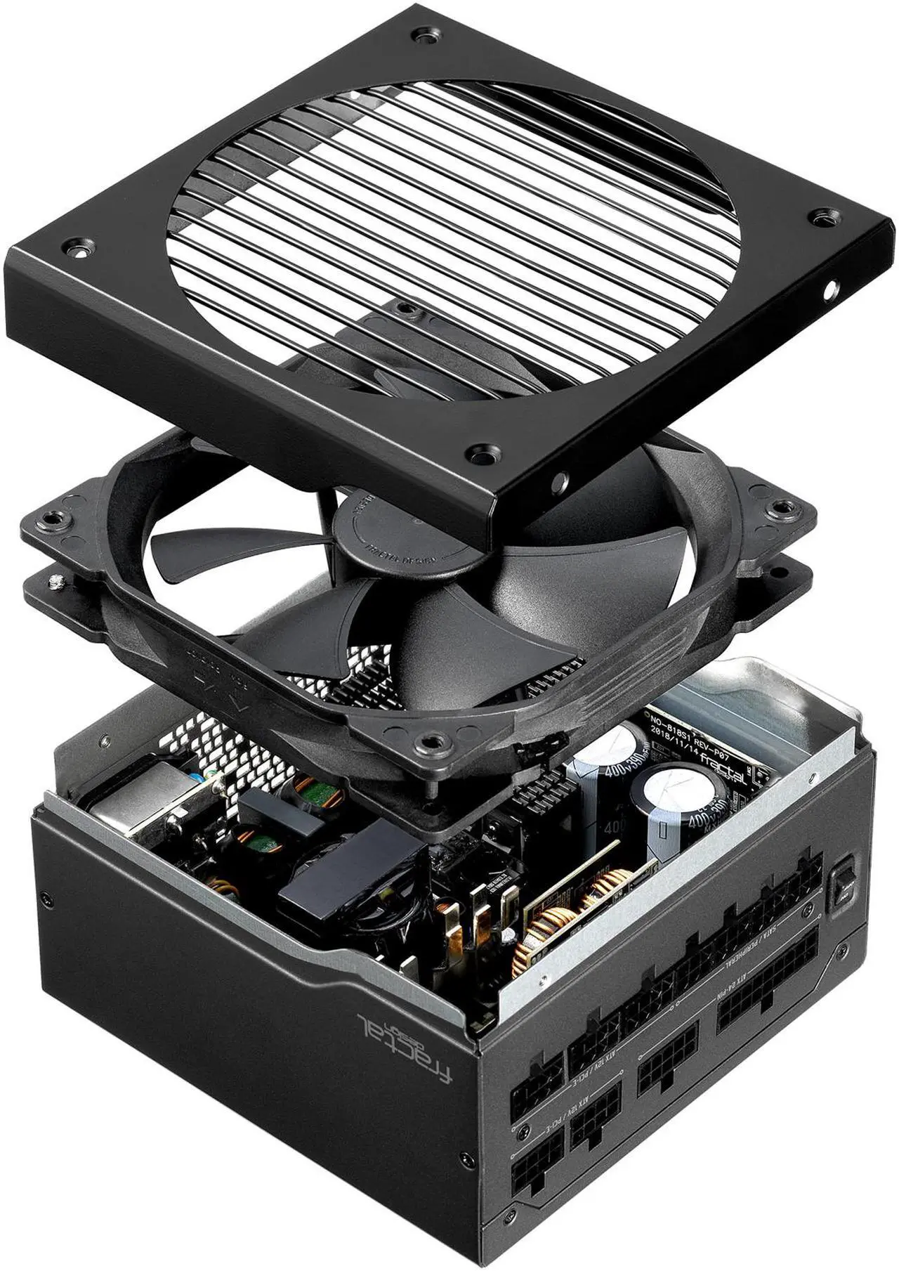 Alt view image 14 of 16 - Fractal Design Ion+ 760P 80 PLUS Platinum Certified 760W Full Modular Compact ATX Power Supply with UltraFlex Cables