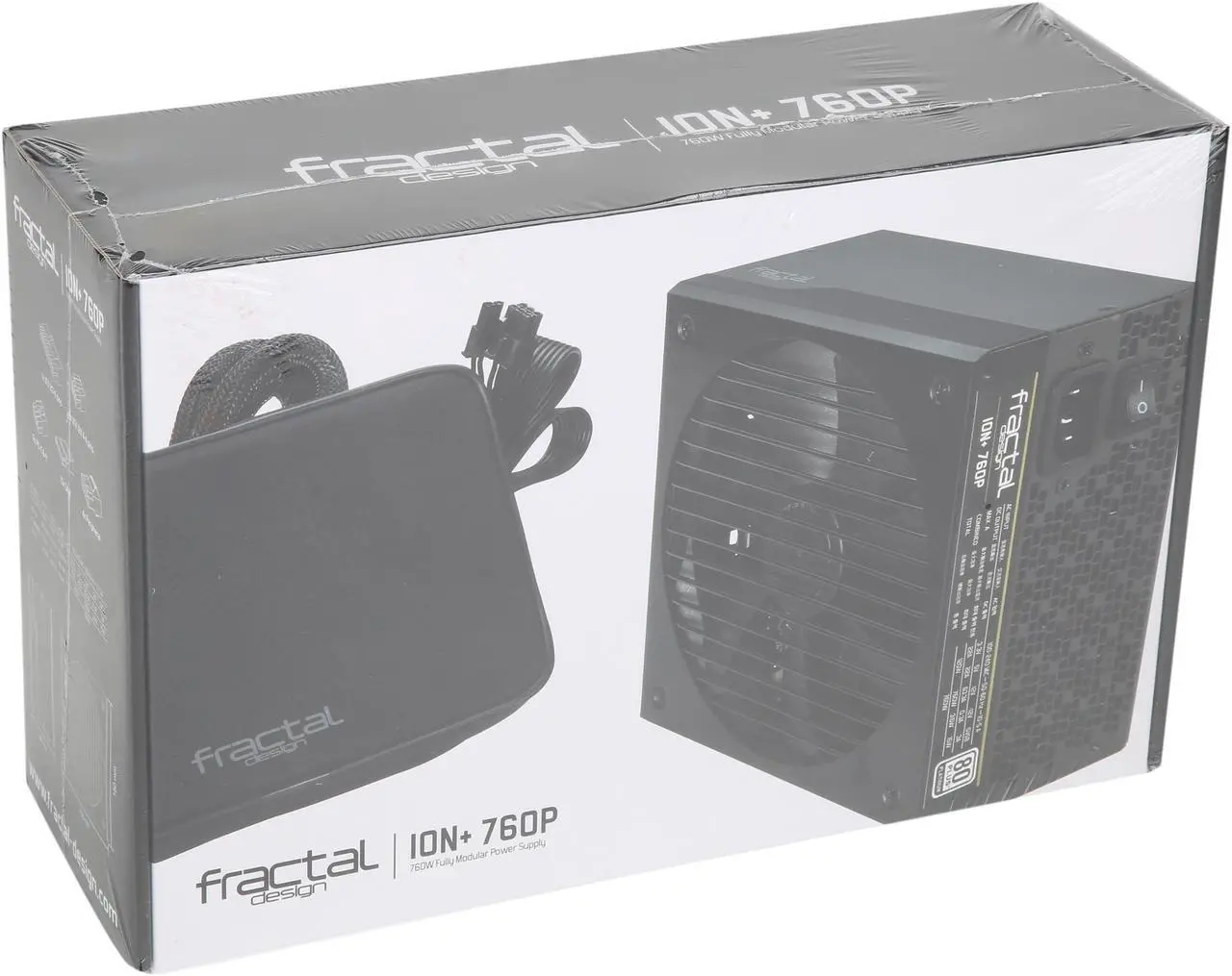 Alt view image 16 of 16 - Fractal Design Ion+ 760P 80 PLUS Platinum Certified 760W Full Modular Compact ATX Power Supply with UltraFlex Cables
