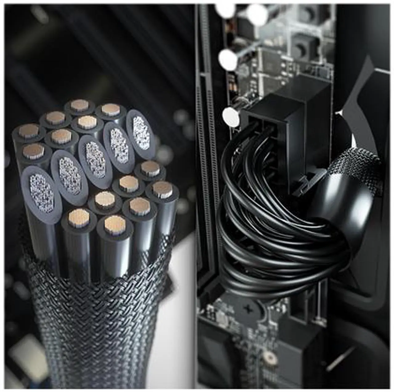 Alt view image 12 of 16 - Fractal Design Ion SFX 500G 80 PLUS Gold Certified 500W Full Modular SFX-L Power Supply with UltraFlex Cables, PSU-ION-SFX-500G-BK