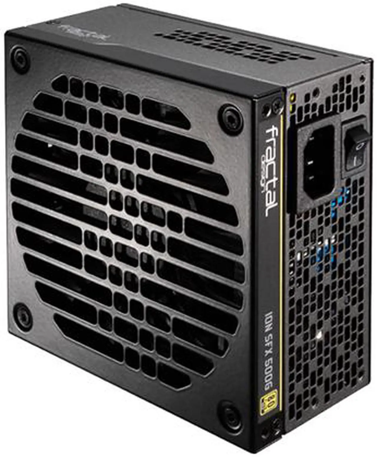 Alt view image 2 of 16 - Fractal Design Ion SFX 500G 80 PLUS Gold Certified 500W Full Modular SFX-L Power Supply with UltraFlex Cables, PSU-ION-SFX-500G-BK