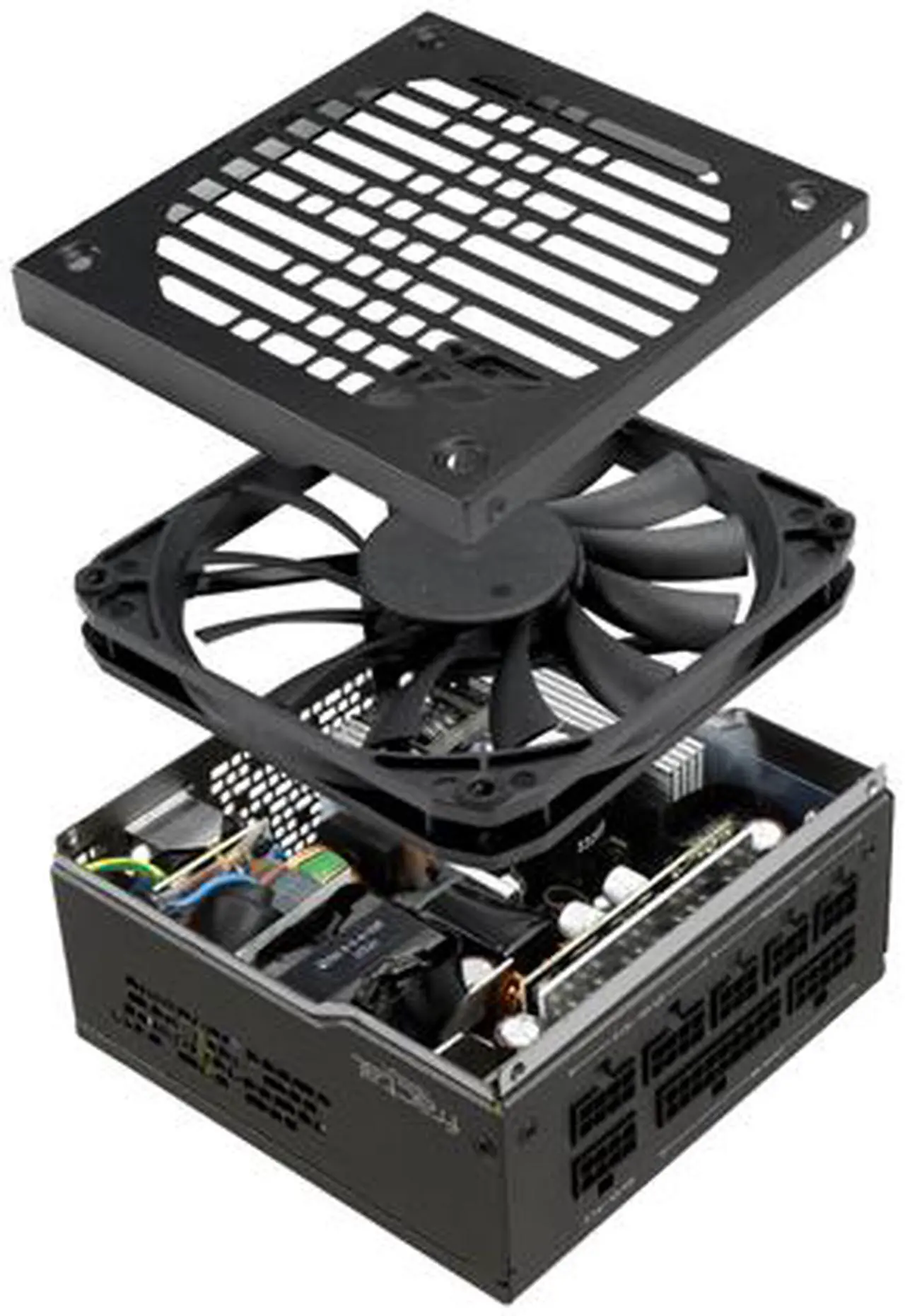 Alt view image 3 of 16 - Fractal Design Ion SFX 500G 80 PLUS Gold Certified 500W Full Modular SFX-L Power Supply with UltraFlex Cables, PSU-ION-SFX-500G-BK