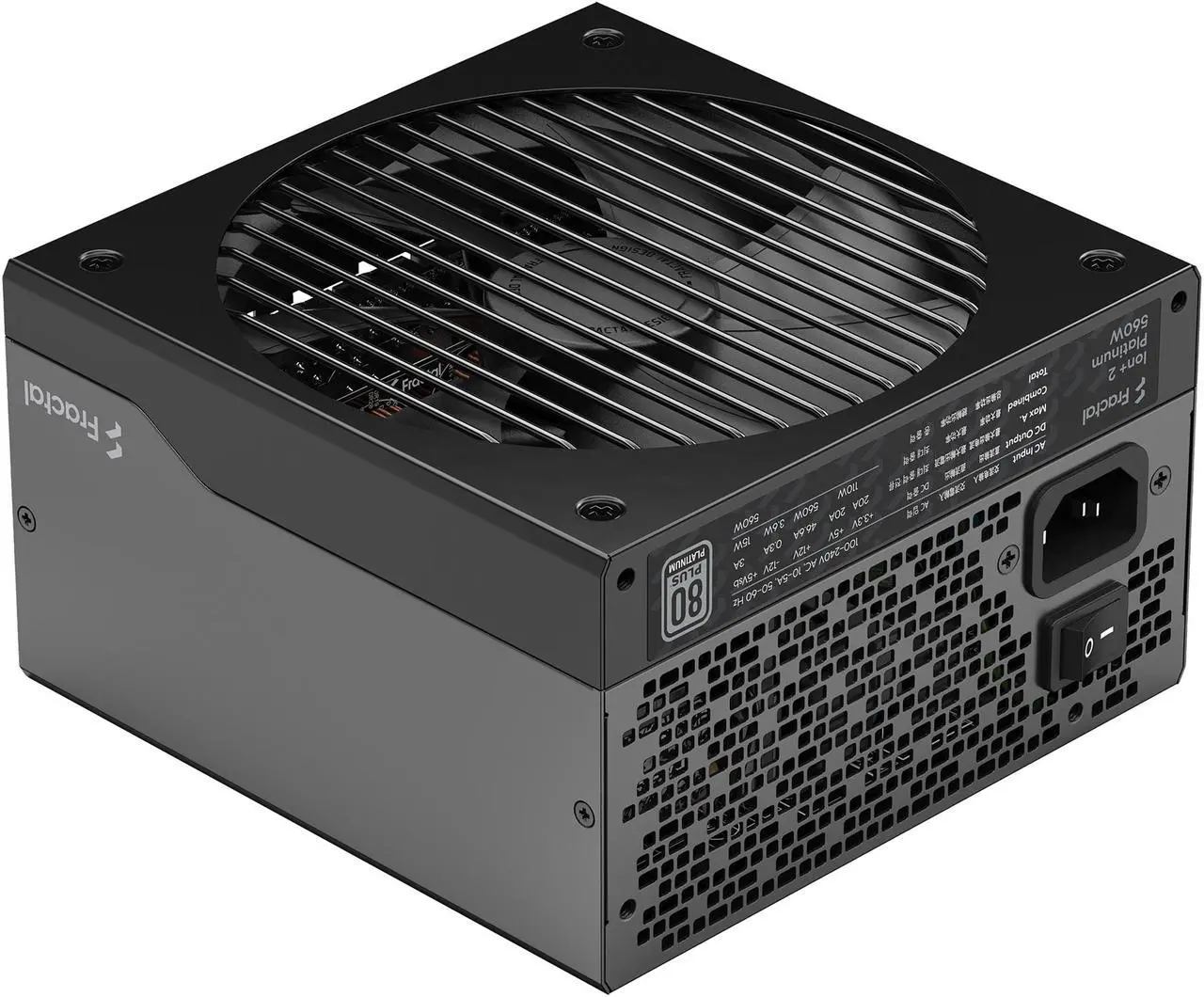 Alt view image 6 of 18 - Fractal Design Ion+ 2 Platinum 560 W ATX12V 2.52 / EPS12V 2.92 80 PLUS PLATINUM Certified Full Modular Active PFC Power Supply