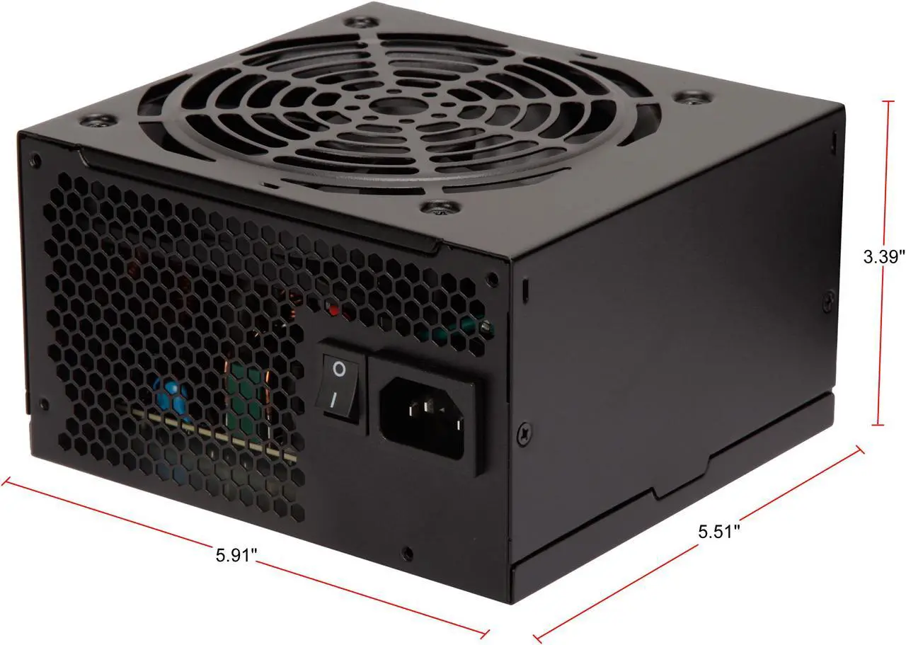 Alt view image 2 of 5 - hec HEC-450TC-3WX 450 W ATX12V v2.2 80 PLUS BRONZE Certified Active PFC Power Supply