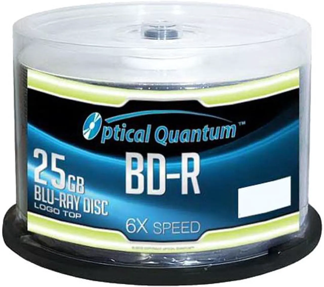 Main image of Optical Quantum 25GB 6X BD-R 50 Packs Spindle Blu-ray Media Logo Top Model OQBDR06LT-50