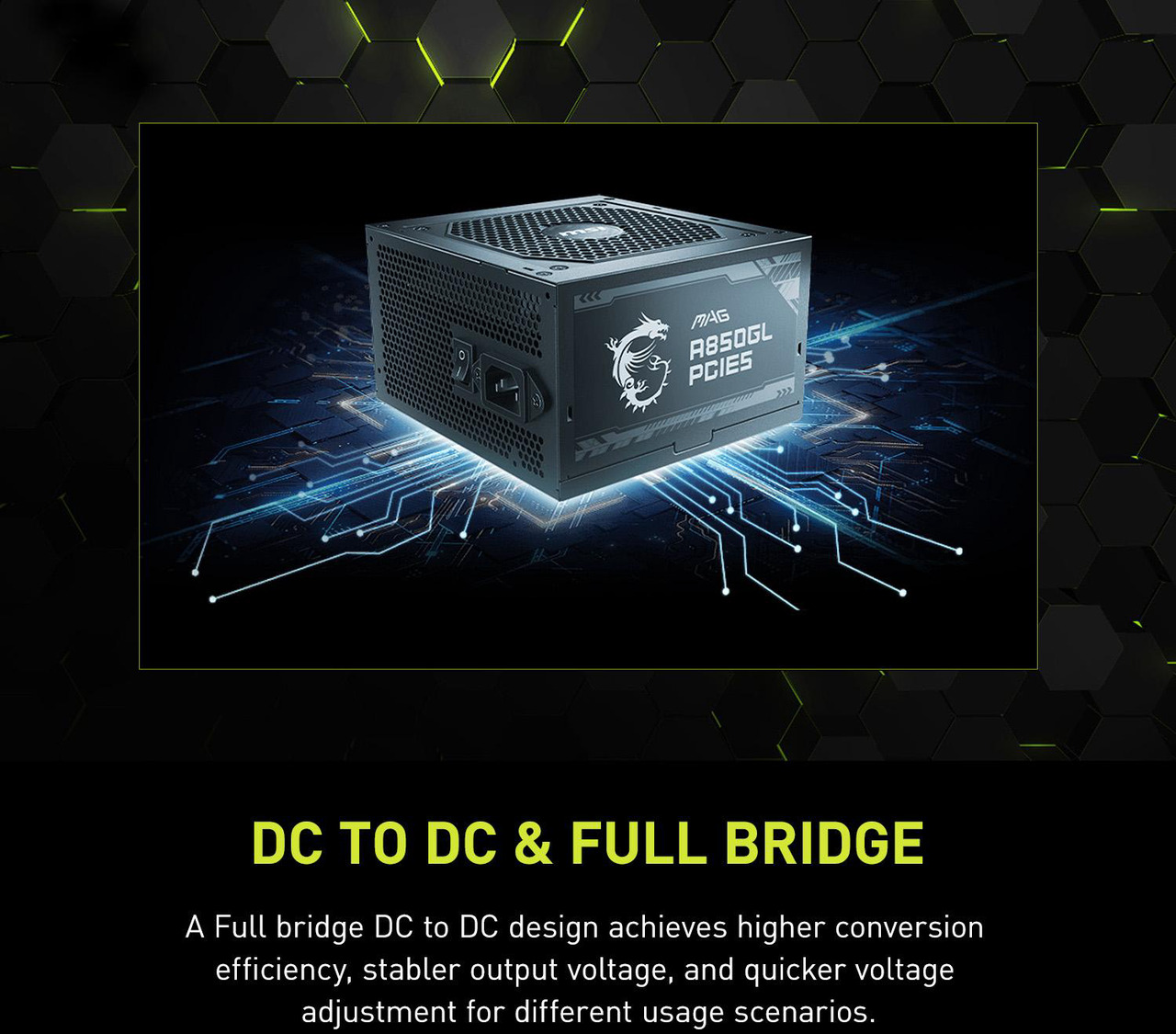 Open Box: MSI - MAG A850GL PCIE5, 80+ GOLD Fully Modular Gaming PSU, 12V-2x6 Cable,ATX 3.1 & PCIE 5.1 Ready, 850W Power Supply, 10 Year Warranty - Newegg.ca - Open Box condition - Image 16