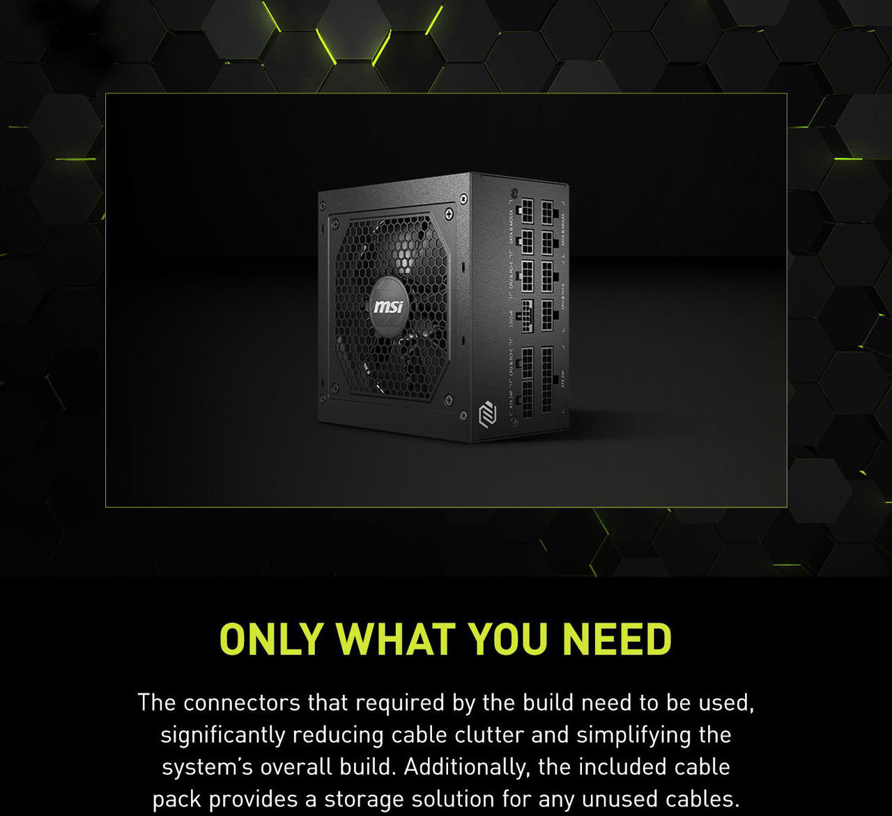 Open Box: MSI - MAG A850GL PCIE5, 80+ GOLD Fully Modular Gaming PSU, 12V-2x6 Cable,ATX 3.1 & PCIE 5.1 Ready, 850W Power Supply, 10 Year Warranty - Newegg.ca - Open Box condition - Image 19