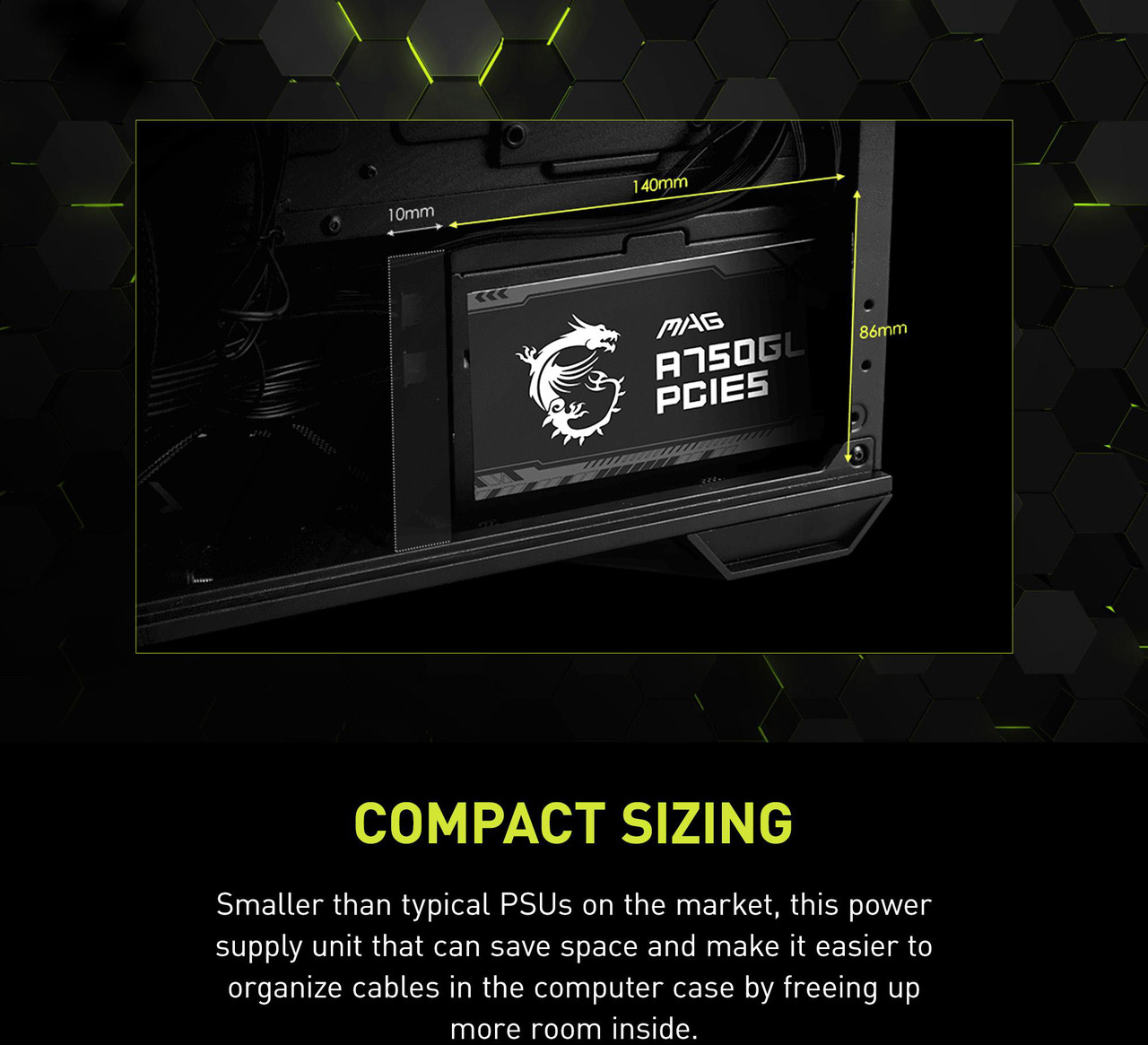 Open Box: MSI - MAG A750GL PCIE5, 80+ GOLD Fully Modular Gaming PSU, 12V-2x6 Cable, ATX 3.1 & PCIE 5.1 Ready, 750W Power Supply, 10 Year Warranty - Newegg.ca - Open Box condition - Image 20