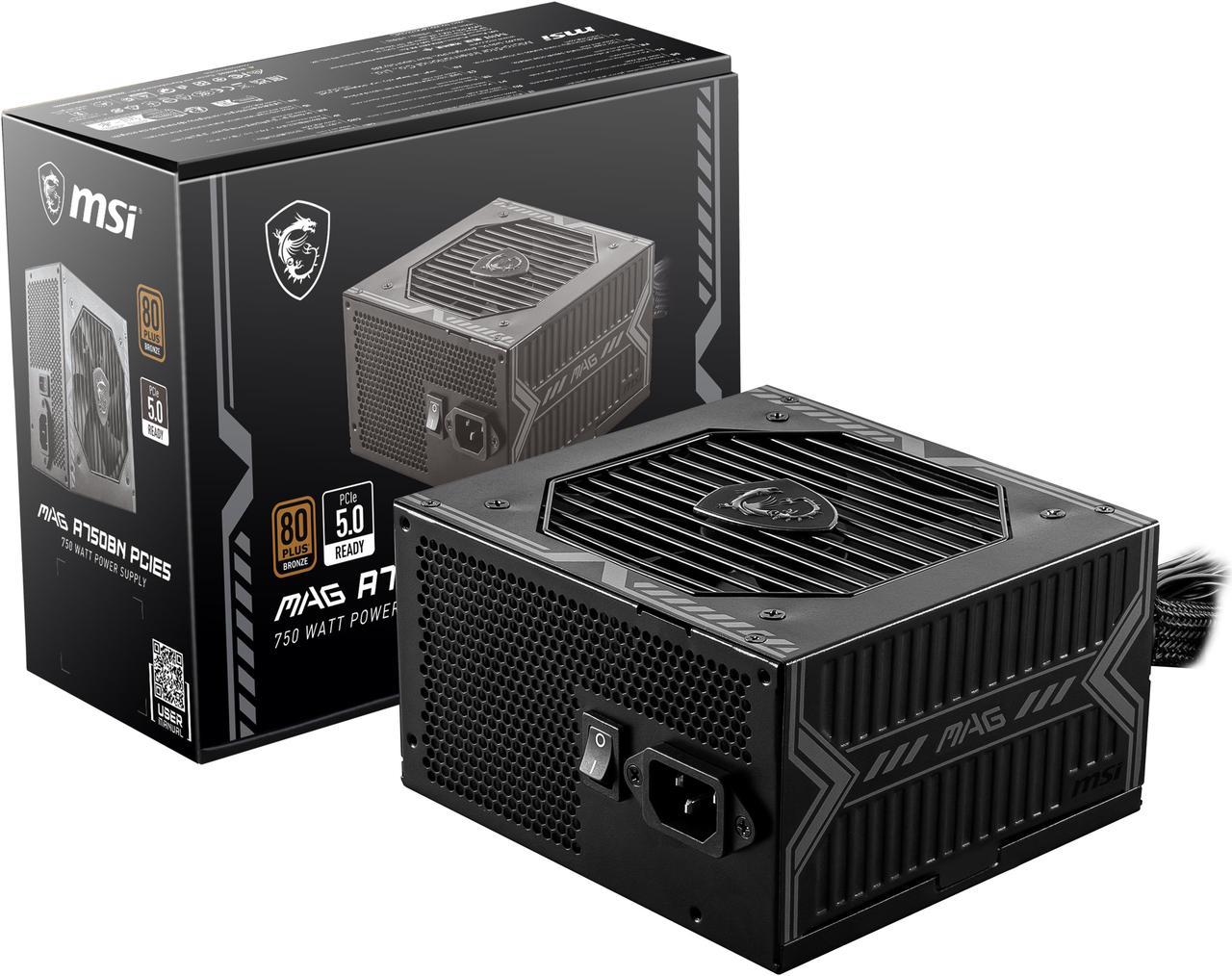 MSI MAG A750BN PCIE5 750W 80 PLUS BRONZE Certified Power Supply