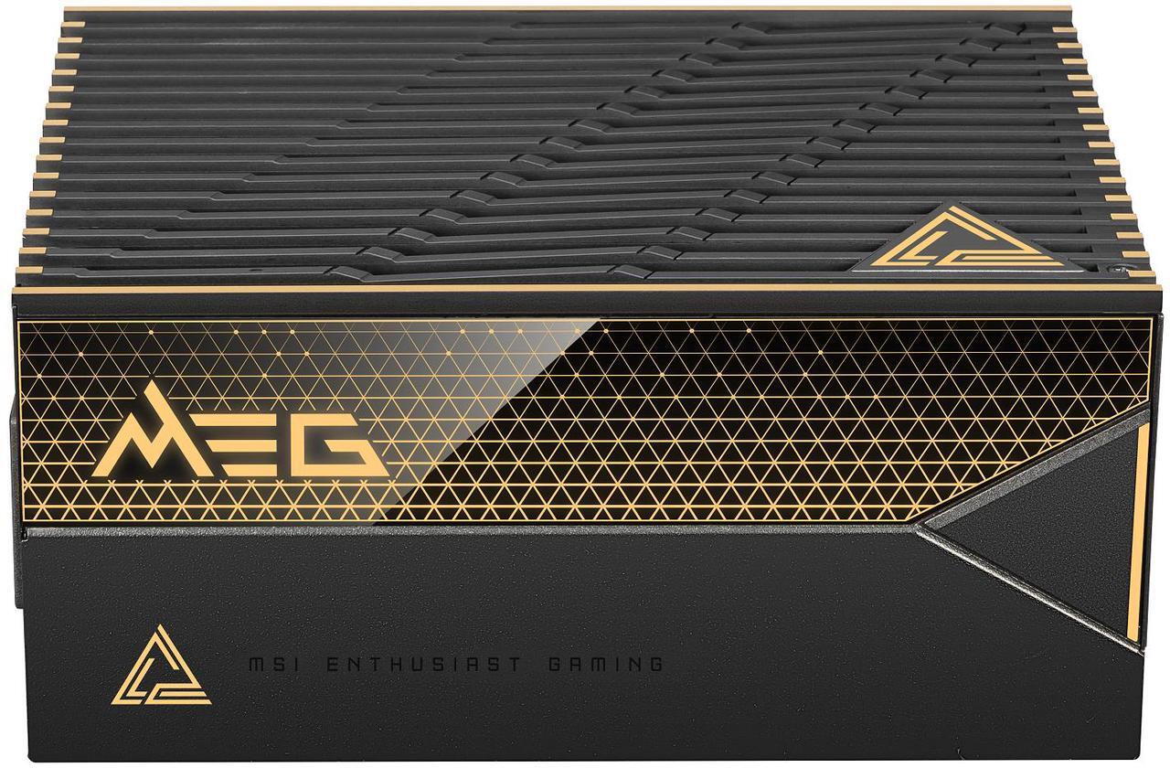 Alt view image 6 of 15 - MSI - MEG Ai1600T PCIE5, 80+ TITANIUM Full Modular Gaming PSU, Dual 12V-2x6 Cable, 5080 5090 ATX 3.1 & PCIE 5.1 Ready, Braided Cable, 1600W Power Supply, 12 Year Warranty