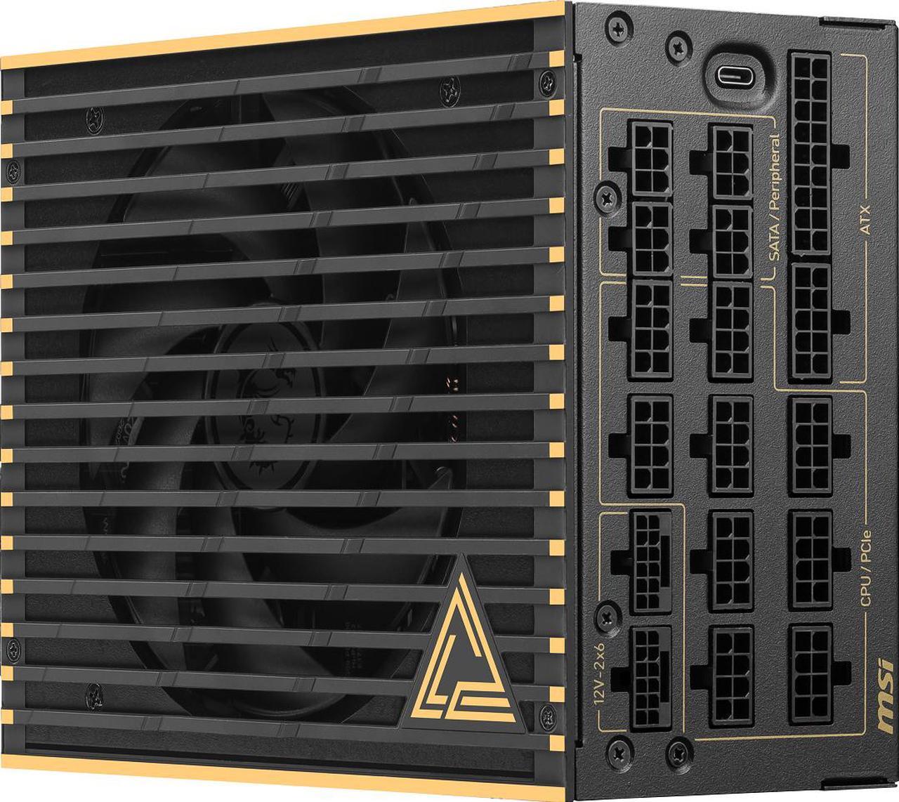 Alt view image 14 of 15 - MSI - MEG Ai1600T PCIE5, 80+ TITANIUM Full Modular Gaming PSU, Dual 12V-2x6 Cable, 5080 5090 ATX 3.1 & PCIE 5.1 Ready, Braided Cable, 1600W Power Supply, 12 Year Warranty