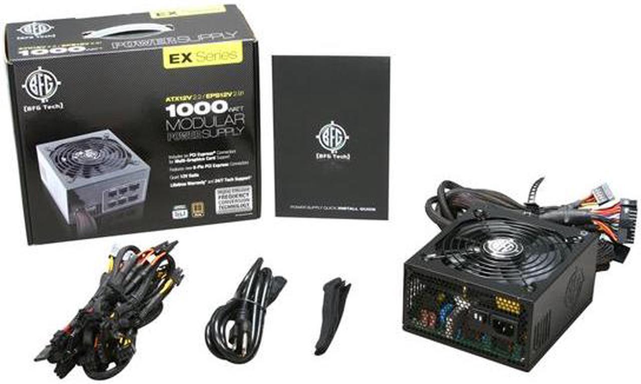 Alt view image 7 of 7 - BFG Tech EX-1000 1000 W ATX12V 2v.2/EPS12V v2.91 SLI Ready CrossFire Ready 80 PLUS BRONZE Certified Modular Power Supply