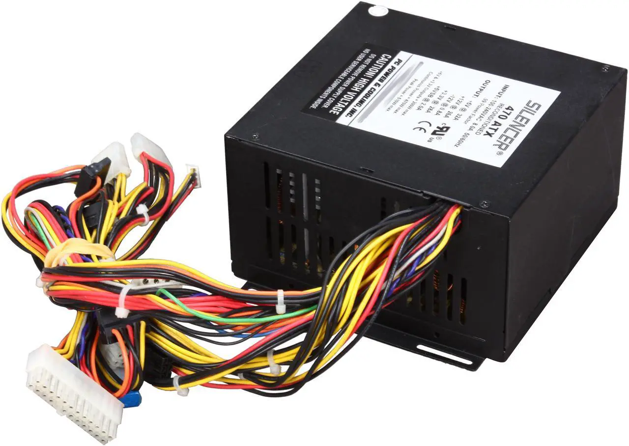 Alt view image 3 of 6 - PC Power and Cooling S47ATX-B 470 W ATX12V v2.2 Power Supply