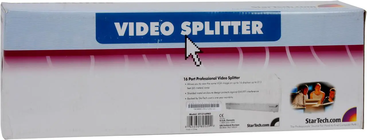 Alt view image 7 of 7 - StarTech.com 16 Port High Resolution VGA Video Splitter - 400 MHz (Silver) ST1216PRO