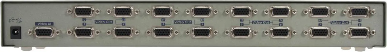 Alt view image 3 of 7 - StarTech.com 16 Port High Resolution VGA Video Splitter - 400 MHz (Silver) ST1216PRO