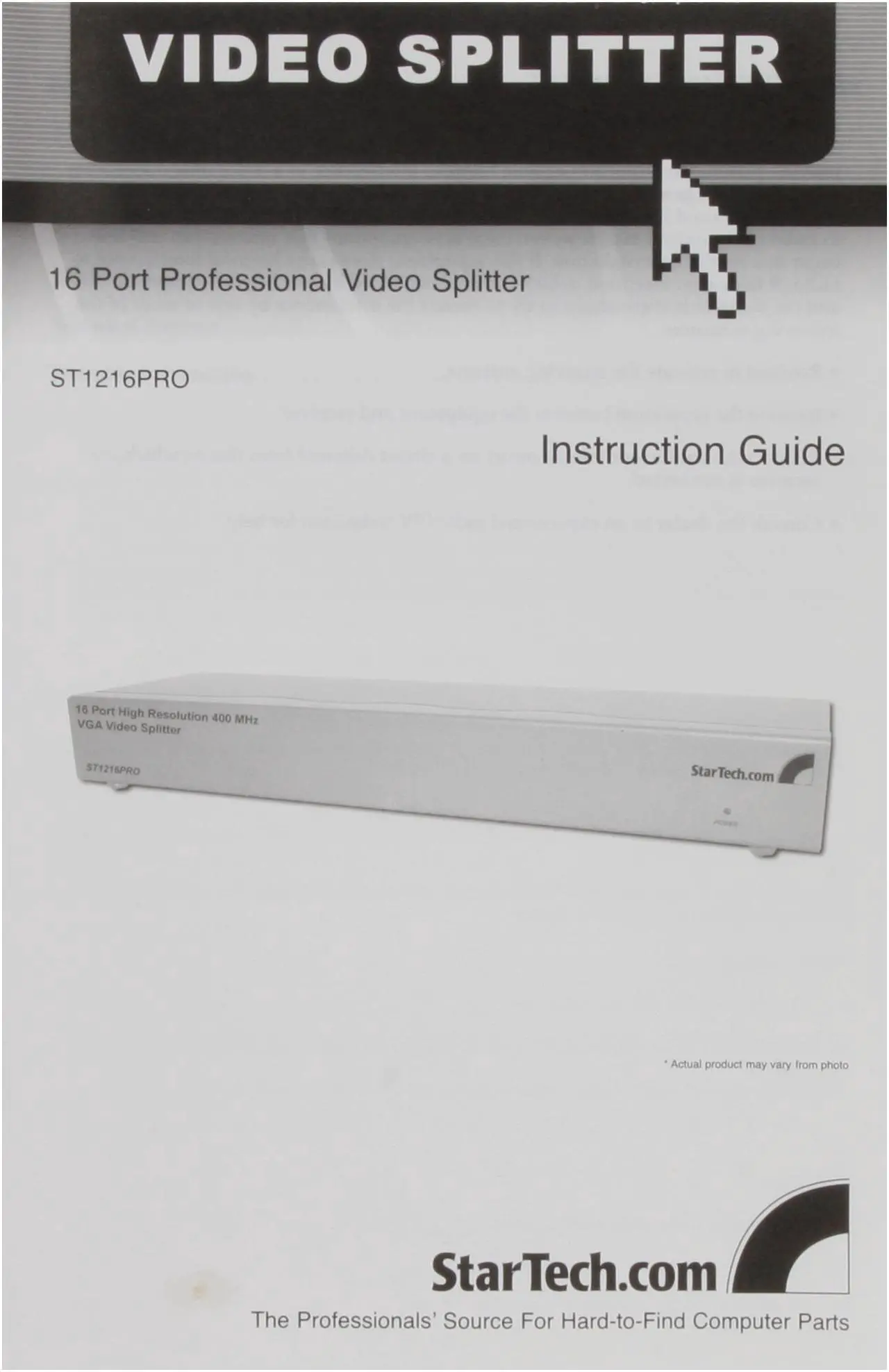 Alt view image 6 of 7 - StarTech.com 16 Port High Resolution VGA Video Splitter - 400 MHz (Silver) ST1216PRO