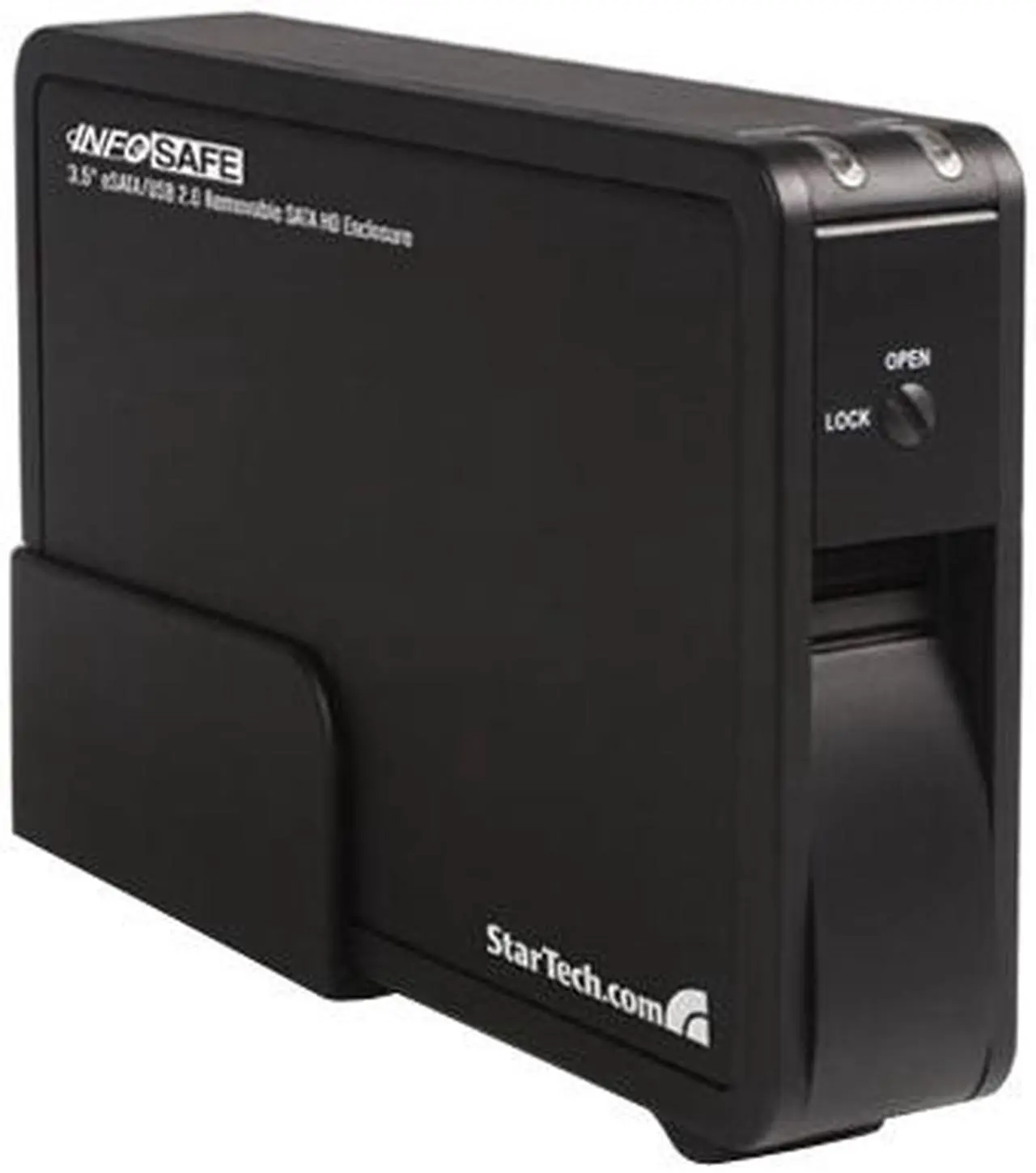 Main image of StarTech SAT3510BU2E Aluminum 3.5" Black eSATA USB Trayless SATA External Hard Drive Enclosure