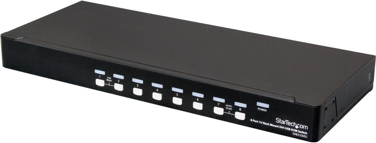 StarTech.com SV831DVIU 8 Port 1U Rackmount DVI USB KVM Switch - USB DVI KVM Switch - DVI KVM Switch - USB KVM Switch