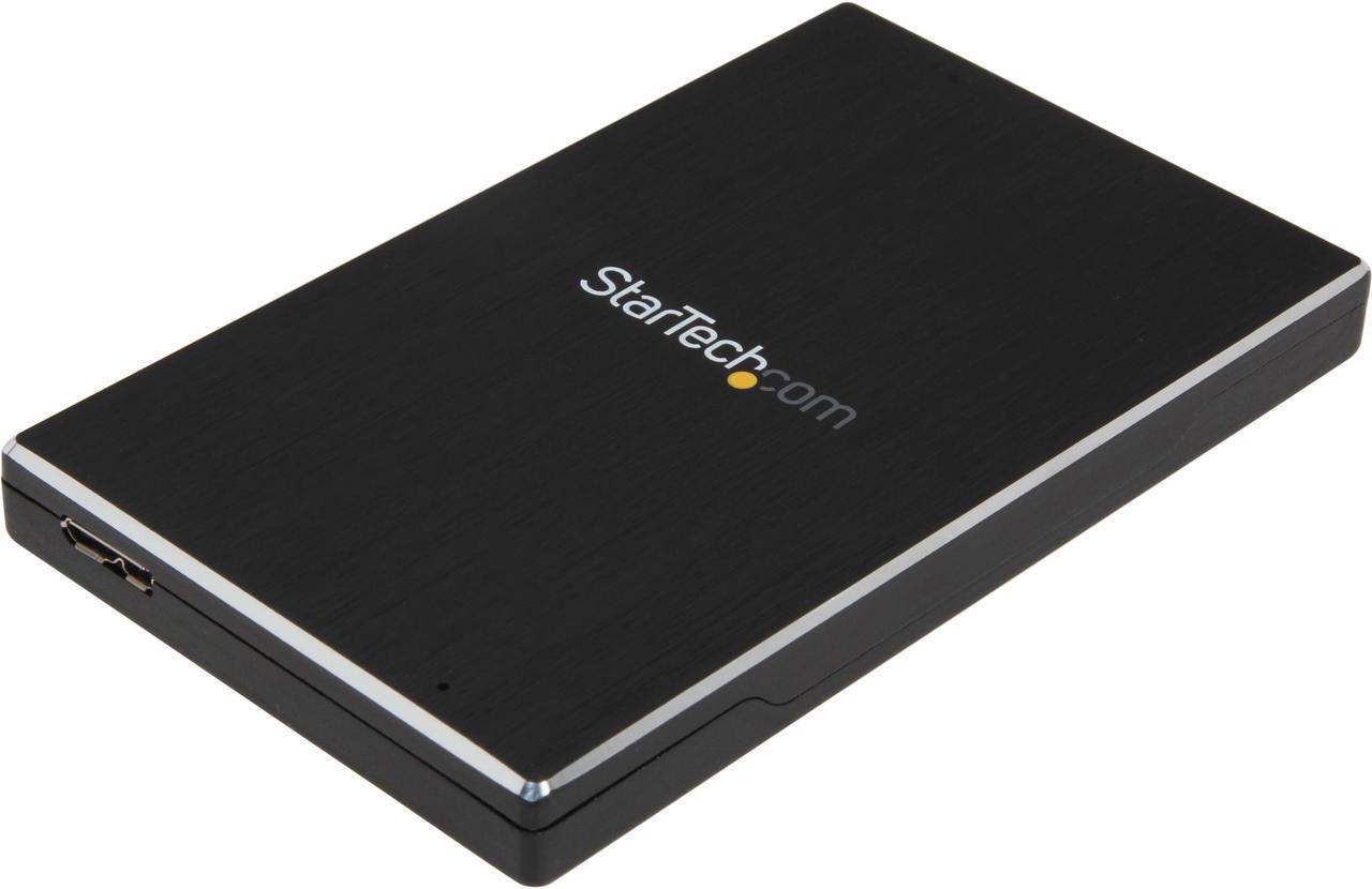 StarTech.com SAT2510BU32 Aluminum 2.5" Black SATA SuperSpeed SSD SATA Hard Drive Enclosure