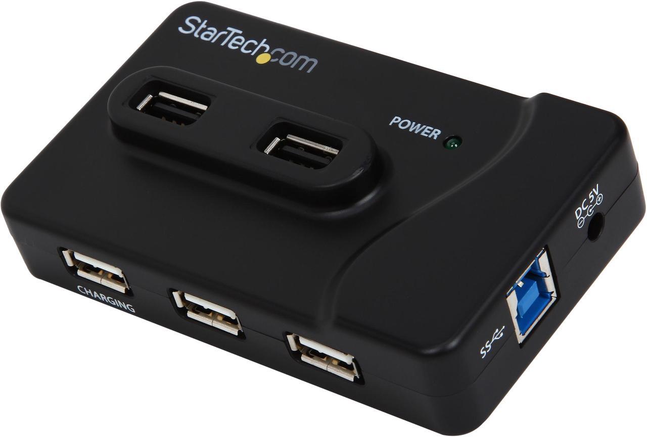 StarTech.com ST7320USBC 6 Port USB 3.0 & USB 2.0 Hub with 2A Charging Port - 2x USB 3.0 Hub Ports & 4x USB 2.0 - Combo USB Hub with 20W Power Adapter