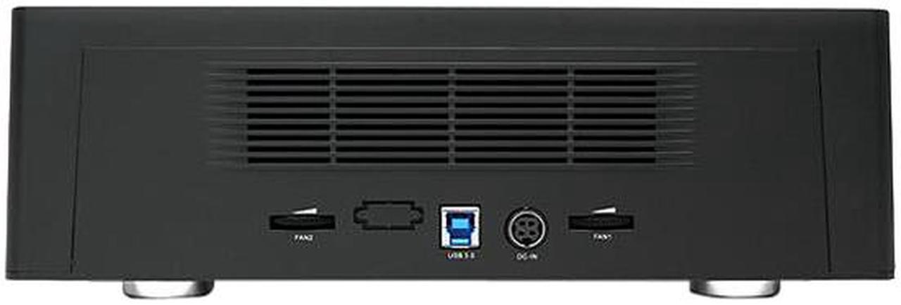 Alt view image 3 of 3 - StarTech.com USB 3.0 to 4-Bay SATA 6Gbps Hard Drive Docking Station w/ UASP & Dual Fans - 2.5/3.5in SSD / HDD Dock