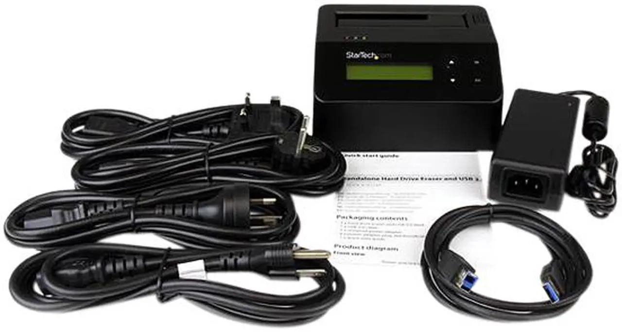 Alt view image 4 of 4 - StarTech.com SDOCK1EU3P USB 3.0 Standalone Eraser Dock for 2.5" and 3.5” SATA SSD/HDD Drives - Secure Drive Erase with Receipt Printing - SATA I/II