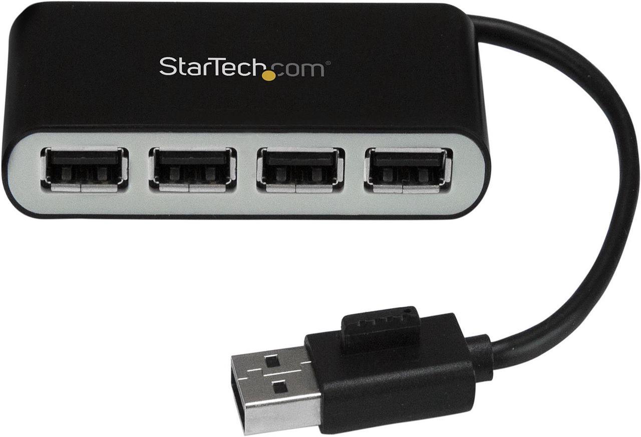 StarTech ST4200MINI2 4 Port USB Hub - 4 x USB 2.0 port - Bus Powered - USB Adapter - USB Splitter - Multi Port USB Hub - USB 2.0 Hub