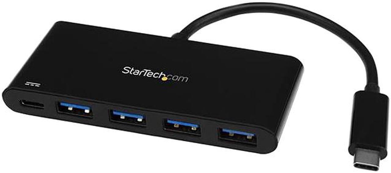 StarTech.com HB30C4AFPD 4 Port USB C Hub w/ Power Delivery - USB-C to 4x A - 4 Port USB Hub - USB 3.0 Hub - USB-C to USB Adapter - USB Multiport Hub