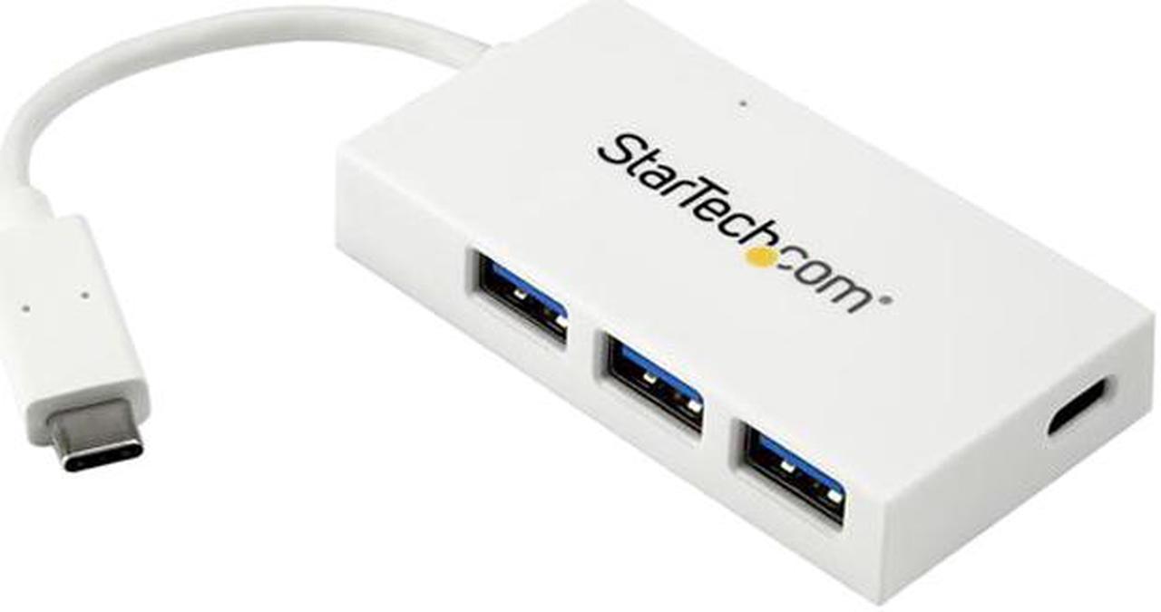 StarTech HB30C3A1CFBW StarTech.com USB C Hub - White - 4 Port USB-C to USB-A (3x) and USB-C (1x) - Bus Powered USB Hub - USB-C Hub - Port Expander