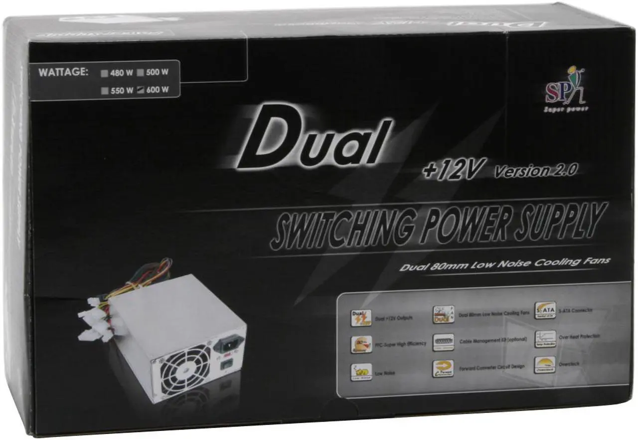 Alt view image 8 of 8 - ARK CG12V55X 600W Single Codegen 600watt power supply - OEM
